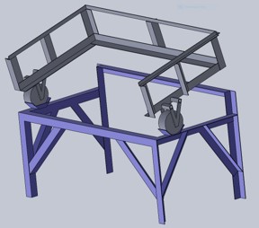 CAD model of industrial stand